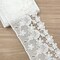 VL 6631 White Wide Venice Lace Trim Flower and leaves , 4” (102 mm) x 2 yards. perfect for DIY crafting, sewing
